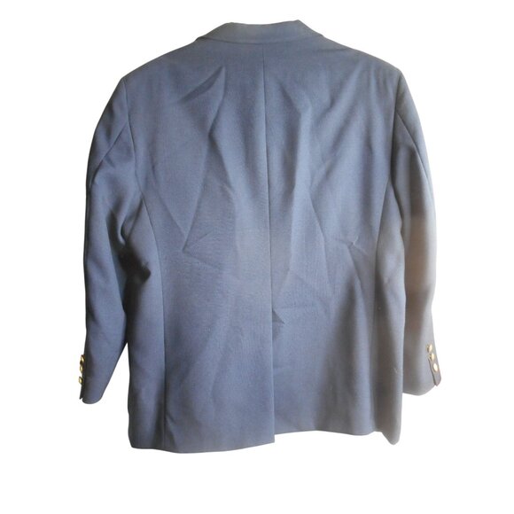 VTG Cross Winsor Mens Navy Blue Sport Coat 2 Button Front Long Sleeve Size 46PS - Picture 2 of 7